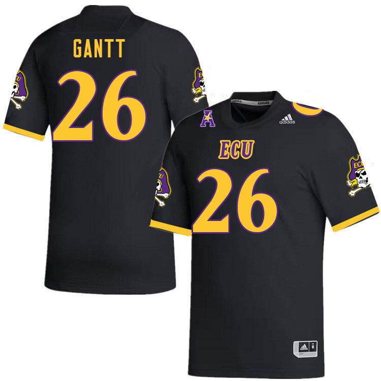 Men #26 DaMari Gantt ECU Pirates College Football Jerseys Stitched-Black